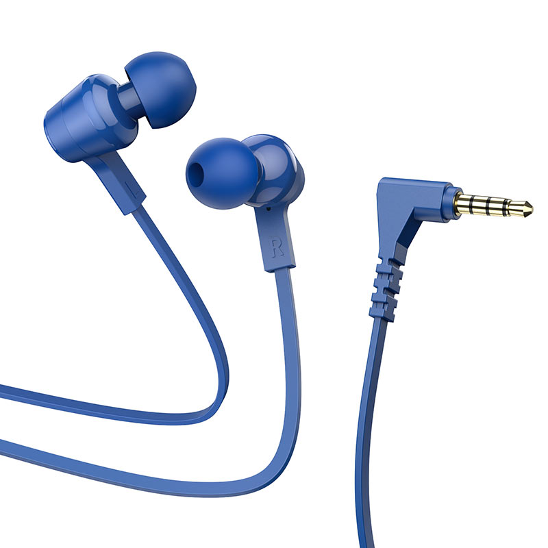 Hoco M86 3.5mm Earphones With Mic Blue
